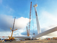 The domestic onshore wind turbine with the largest single unit capacity of 8MW was successfully installed.